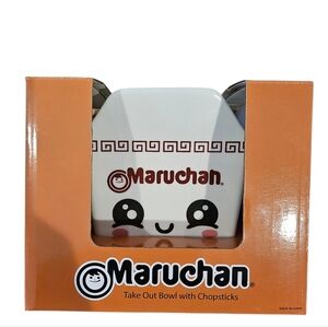Maruchan Ramen Take Out Ceramic Bowl W/Chopsticks